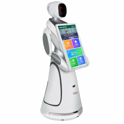 智能大屏類人形機器人 講解介紹 引領帶路 宣傳播報 多功能定制模塊 測溫加裝